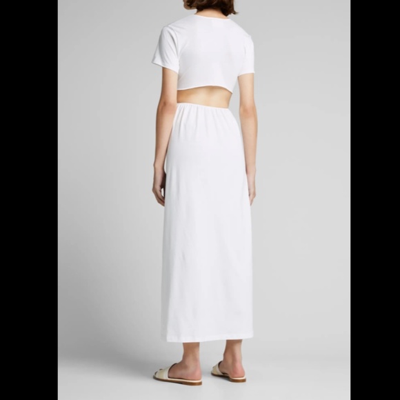NWT $185 LOULOU STUDIO Bare-Back Cutout Cotton Dress in White - Size Large! - Picture 2 of 5